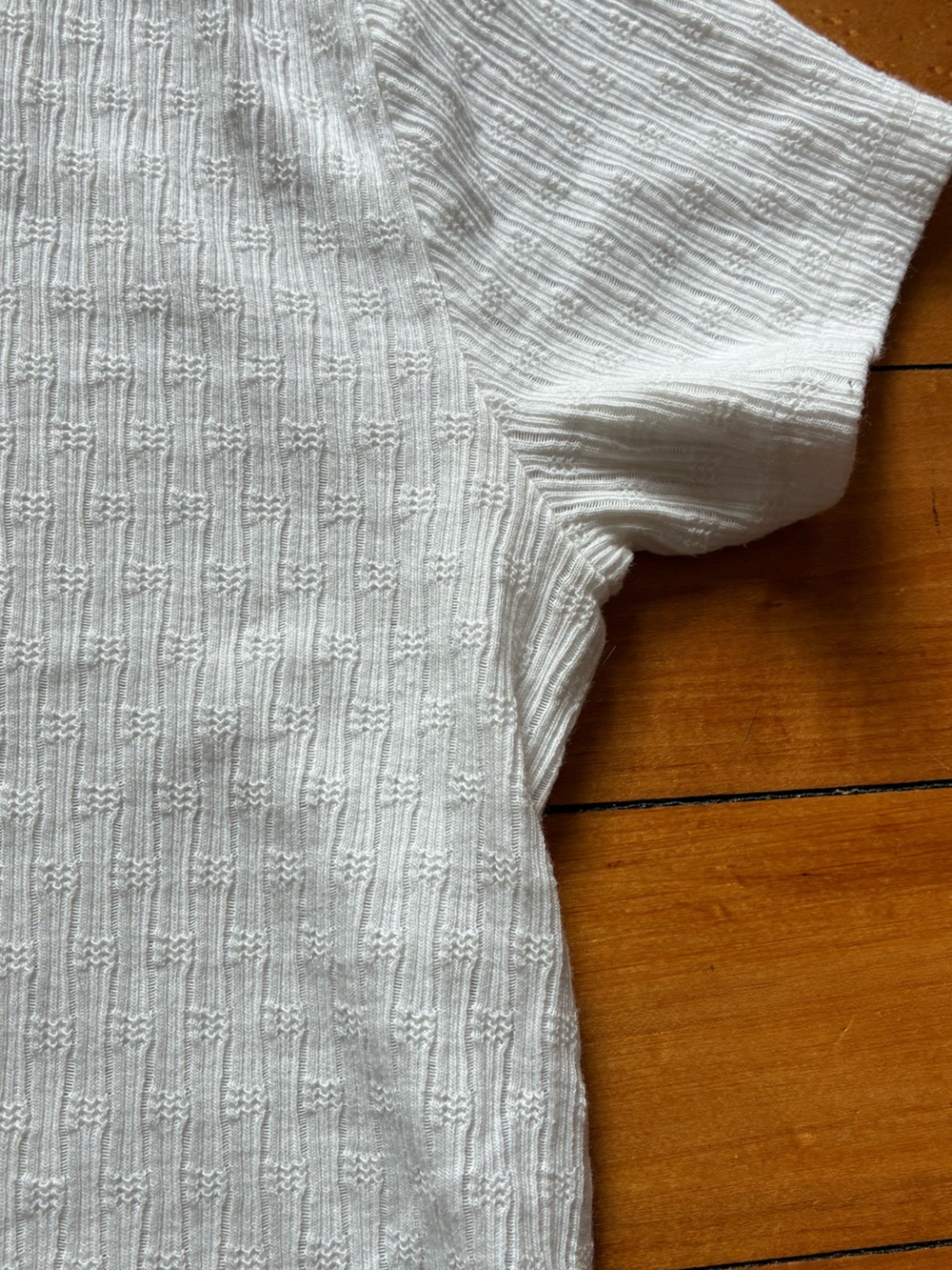 Pilcro Ivory Textured Rib Layering Tee - Picture 5 of 6
